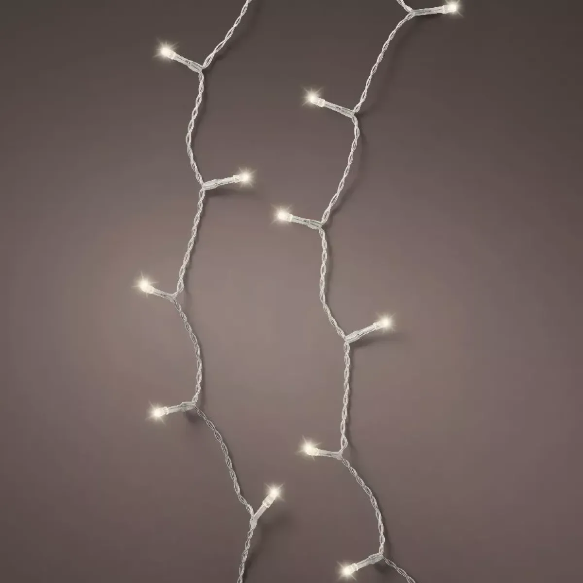 KAEMINGK Ghirlande Di Luci-Ghirlanda luminosa a batteria 7,10 m 96 LED cavo trasparente Durawise Bianco caldo