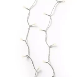 KAEMINGK Ghirlande Di Luci-Ghirlanda luminosa a batteria 7,10 m 96 LED cavo trasparente Durawise Bianco caldo