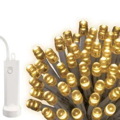 KAEMINGK Ghirlande Di Luci-Ghirlanda luminosa a pile 7,10 m 96 LED Durawise Bianco caldo