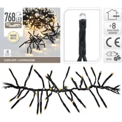 KOOPMAN Ghirlande Di Luci-Ghirlanda luminosa Boa 5,60 m Bianco caldo 768 LED CN