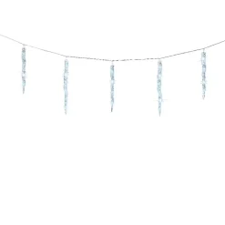 KAEMINGK Ghirlande Di Luci-Ghirlanda luminosa collegabile 3,60 m 60 LED cavo trasparente Ghiaccioli effetto Flash