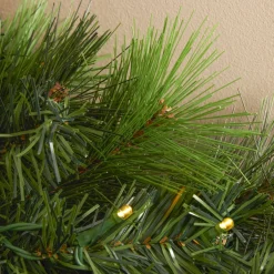 EMINZA Alberi Di Natale Grande Dimensione|Ghirlanda In Abete Artificiale-Ghirlanda luminosa di abete (180 cm - D25) Edmonton Verde e bianco caldo