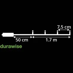 KAEMINGK Ghirlande Di Luci-Ghirlanda luminosa Durawise 1,70 m Bianco freddo 24 LED CN