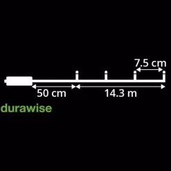 KAEMINGK Ghirlande Di Luci-Ghirlanda luminosa Durawise 14,30 m Bianco caldo 192 LED CN