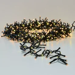 KOOPMAN Ghirlande Di Luci-Ghirlanda luminosa 20 m 1410 LED cavo nero effetto cascata