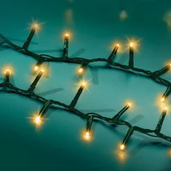 EMINZA Guilande Di Luci Grande Lunghezza|Ghirlande Di Luci-Ghirlanda luminosa 22,50 m 1000 LED cavo verde Luxe Bianco caldo dorato