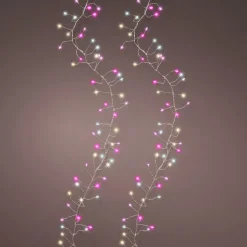 KAEMINGK Ghirlande Di Luci-Ghirlanda luminosa 12 m 960 Micro LED cavo argento Luxe Tricolore Rosa bianco caldo e freddo