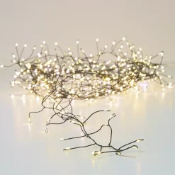 KAEMINGK Ghirlande Di Luci-Ghirlanda luminosa 18 m 1440 Micro LED cavo nero Luxe Bianco caldo