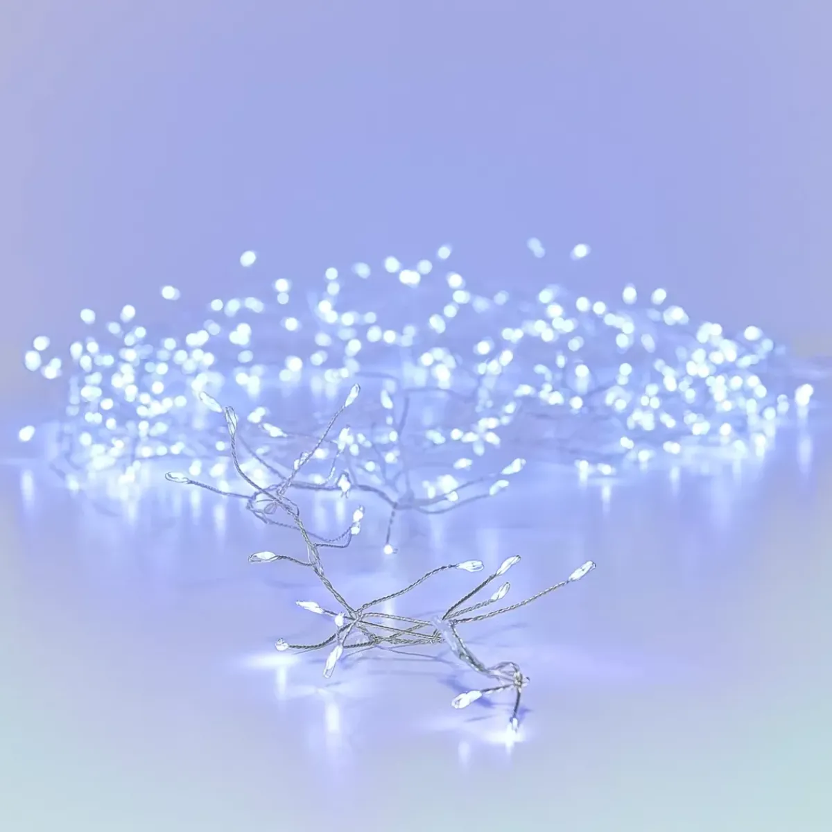KAEMINGK Ghirlande Di Luci-Ghirlanda luminosa 6 m 480 Micro LED cavo argento Luxe Bianco freddo