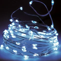 KOOPMAN Ghirlande Di Luci-Ghirlanda luminosa 8 m 80 Micro LED Filo d'argento