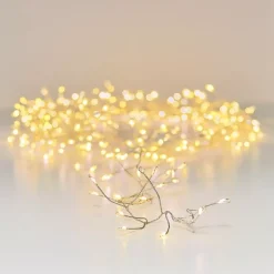 KAEMINGK Ghirlande Di Luci-Ghirlanda luminosa 18 m 1440 Micro LED cavo argento Luxe Bianco caldo