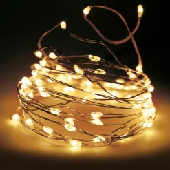 KOOPMAN Ghirlande Di Luci-Ghirlanda luminosa 32 m 320 Micro LED Filo d'argento