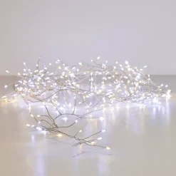 KAEMINGK Ghirlande Di Luci-Ghirlanda luminosa 6 m 480 Micro LED cavo argento Luxe bicolore Bianco caldo e freddo