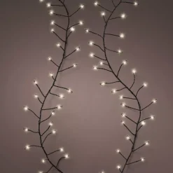 KAEMINGK Ghirlande Di Luci-Ghirlanda luminosa 6 m 480 Micro LED cavo nero Luxe Bianco caldo