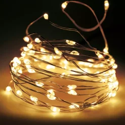 KOOPMAN Ghirlande Di Luci-Ghirlanda luminosa 12 m 120 Micro LED Filo d'argento