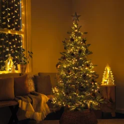 KAEMINGK Ghirlande Di Luci-Ghirlanda luminosa 12 m 960 Micro LED cavo nero Luxe Bianco caldo