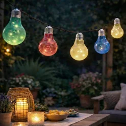 #N/A Luci Per Esterno-Ghirlanda luminosa solare Flashing 4,5 m - 50 LED