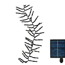 KAEMINGK Ghirlande Di Luci-Ghirlanda luminosa Solare ricaricabile 14 m 1512 LED cavo nero Grappolo