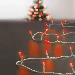 Feeric Lights & Christmas Guilande Di Luci Grande Lunghezza|Ghirlande Di Luci-Ghirlanda luminosa Timer 50 m Rosso 500 LED CT