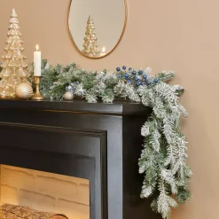 KAEMINGK Ghirlanda In Abete Artificiale-Ghirlanda per albero di Natale (270 cm - D20) Aspen Verde innevato