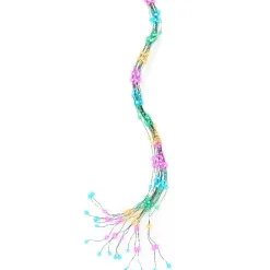 KAEMINGK Ghirlande Di Luci-Ghirlanda tenda per albero 2,10m 672 Micro LED cavo verde Multicolore pastello