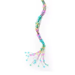 KAEMINGK Ghirlande Di Luci-Ghirlanda tenda per albero 1,80 m 408 Micro LED cavo verde Multicolore pastello