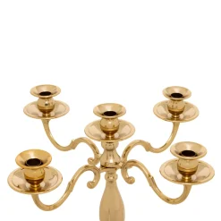 JJA Personaggi E Oggetti Grande Dimensione|Candele Natalizie-Grande Candelabro in metallo (H100 cm) Natale festivo Dorato