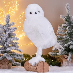 KOOPMAN Babbo Natale Animali E Personaggi-Gufo di Natale (H49 cm) Floconis
