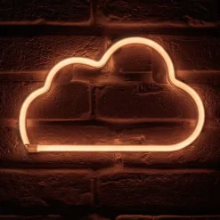 OSTARIA Quadri & Decorazioni Murali-Insegna neon a pile (H18.7 cm) Nuvola