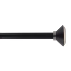 Kit asta tenda estensibile (L210 - L380 cm / D19 mm) Coni Argento e Nero
