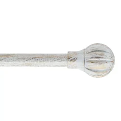 Kit asta tenda estensibile (L140 - L260 cm / D19 mm) Touch of Zen Bianco e Oro