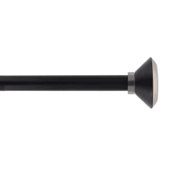 Kit asta tenda estensibile (L120 - L210 cm / D19 mm) Coni Argento e Nero