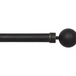 Kit di asta per tenda estensibile (L210 - L380 cm / D28 mm) Gaïa Nero e oro
