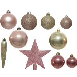KAEMINGK Palline Di Natale-Kit di decorazioni di Natale Novae multi Rosa cipria/Perla/