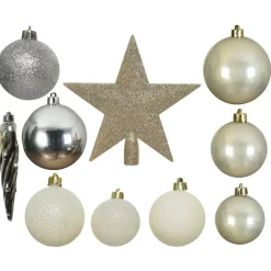 KAEMINGK Palline Di Natale-Kit di decorazioni di Natale Novae multi Argento / Bianco Perla