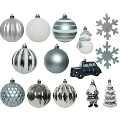KAEMINGK Palline Di Natale-Kit di decorazioni di Natale Tradition Celeste/Bianco/