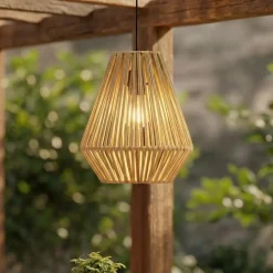 KAEMINGK Luci Per Esterno-Lampada a sospensione da giardino a batteria con 15 LED (H27 cm) Messya