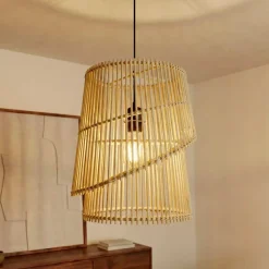 EMINZA Lampadari-Lampada a sospensione design in bambù (H36 cm) Alicante