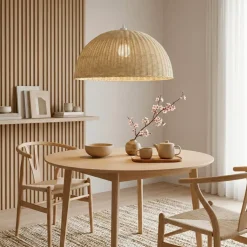 EMINZA Lampadari-Lampada a sospensione in bambù intrecciato (D60 cm) Eivissa