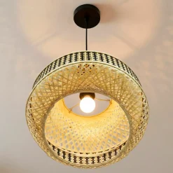 EMINZA Lampadari-Lampada a sospensione in bambù (D45 cm) e naturale