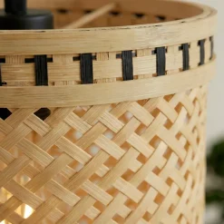 EMINZA Lampadari-Lampada a sospensione in bambù (D40 cm) Estepona Nero e