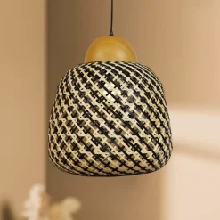 EMINZA Lampadari-Lampada a sospensione in bambù (D40 cm) Elda e naturale
