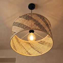 EMINZA Lampadari-Lampada a sospensione in bambù (D50 cm) Frontera e naturale
