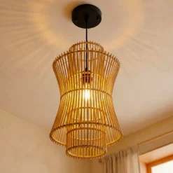 EMINZA Lampadari-Lampada a sospensione in bambù (H52 cm) Morok