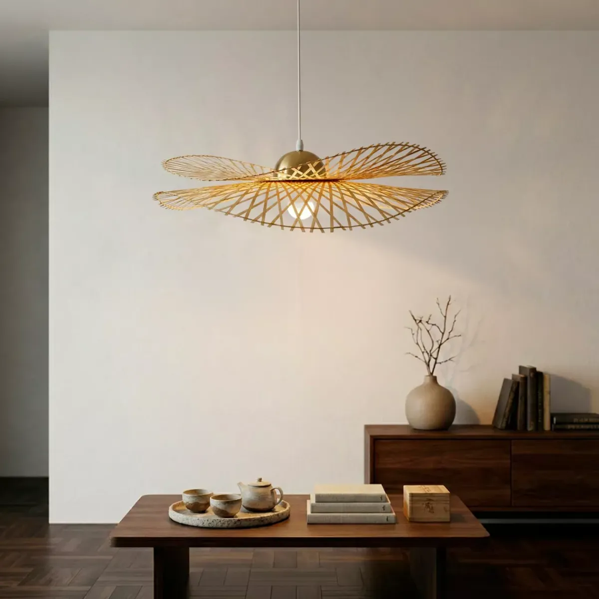 EMINZA Lampadari-Lampada a sospensione in bambù (D75 cm) Mérida