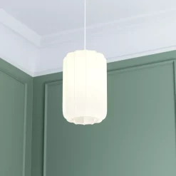 Atmosphera, cru017dateur d'intu017drieur Lampadari-Lampada a sospensione in cotone Toby (25 x 35 cm)