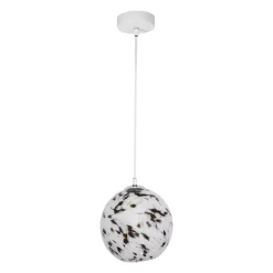 OSTARIA Lampadari-Lampada a sospensione in vetro e metallo (D20 cm) Pepper Nero e