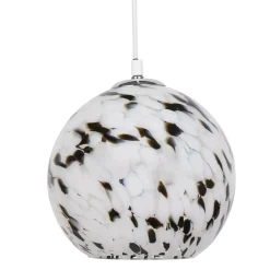 OSTARIA Lampadari-Lampada a sospensione in vetro e metallo (D20 cm) Pepper Nero e