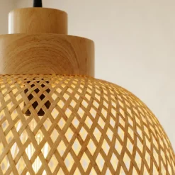 EMINZA Lampadari-Lampada a sospensione rotonda in bambù (D40 cm) Kahala