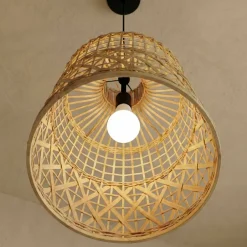 EMINZA Lampadari-Lampada a sospensione traforata in bambù (H50 cm) Pampelune
